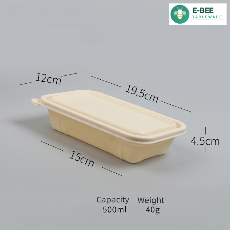 500ML Disposable Food Containers Eco-Friendly For Taking Away