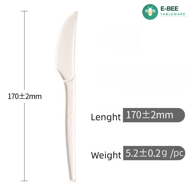 Disposable Knife Utensils Cutlery Set Biodegradable Plant-Based